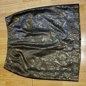 Lillie Rubin gold thread floral skirt size 12